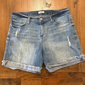 Kensie Distressed Blue Jean Shorts